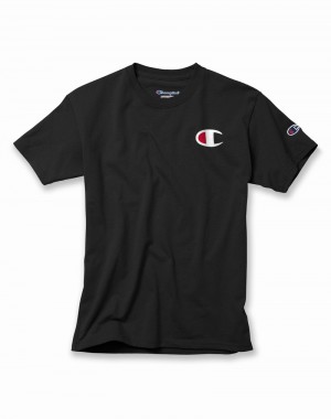 Boys' Champio Cotton T Shirts Black | D9ZX00