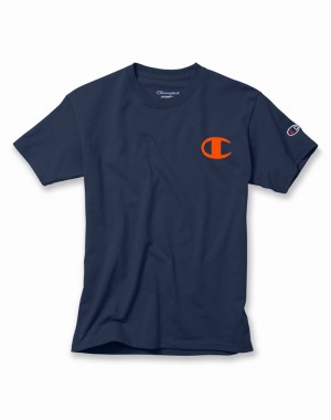 Boys' Champio Cotton T Shirts Navy | A0LP31