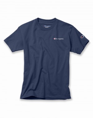 Boys' Champio Cotton T Shirts Navy | E8TO47