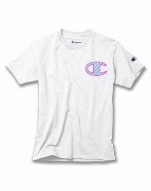 Boys' Champio Cotton T Shirts White | A8VR10