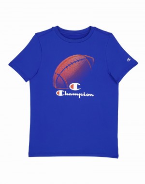 Boys' Champio Crew T Shirts Blue | D5NG40