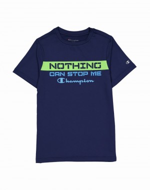 Boys' Champio Crew T Shirts Navy | B8JQ60