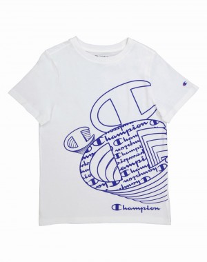 Boys' Champio Short-Sleeve T Shirts White | W6IA69