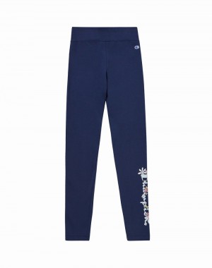 Girls' Champio Authentic Leggings Navy | E3PU51