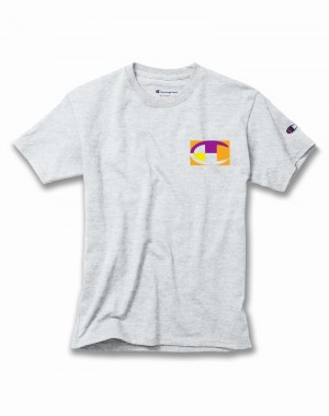 Girls' Champio Cotton T Shirts Grey | F3BD39