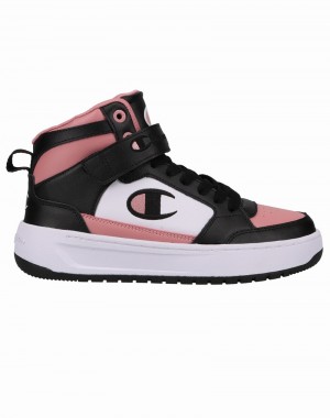 Girls' Champio Drome Hi CB Sneakers Black | U1TV14