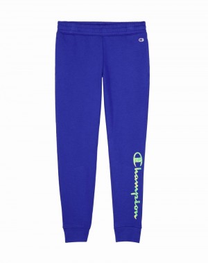 Girls' Champio Powerblend Fleece Joggers Blue | B5ME33