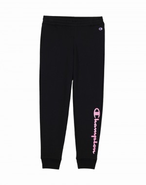 Girls' Champio Powerblend Fleece Joggers Black | I3HL03