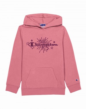 Girls' Champio Powerblend Hoodie Pink | C9CD09