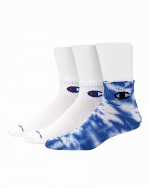 Men's Champio Ankle Socks Blue | D9ZO02