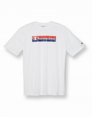 Men's Champio Big & Tall Classic T Shirts White | O4DP40