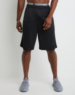 Men's Champio Big & Tall Game Day Shorts Black | W5OU18