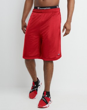 Men's Champio Big & Tall Taped Mesh Shorts Red | F9ZO61