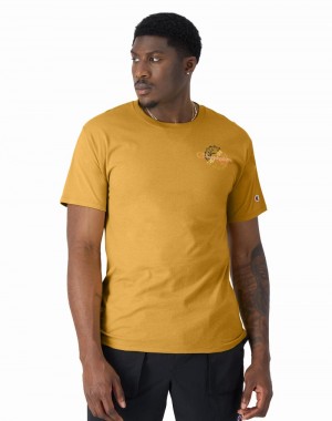 Men's Champio Classic T Shirts Yellow | J7JK21