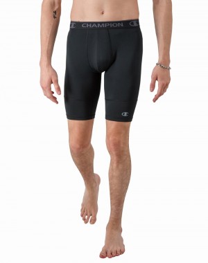 Men's Champio Compression with Total Support Pouch Shorts Black | A1VO63