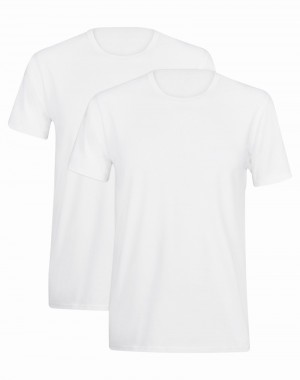 Men's Champio Everyday Crewneck Cotton Stretch T Shirts White | J1MI59