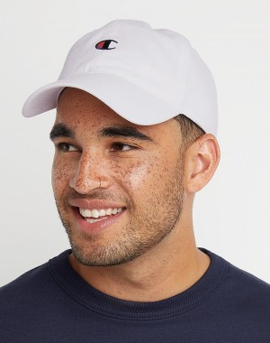 Men's Champio Garment Washed Relaxed Caps Navy | R4JB53