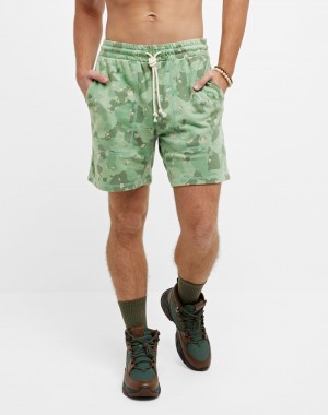 Men's Champio Global Explorer French Terry Shorts Green | A9XG57