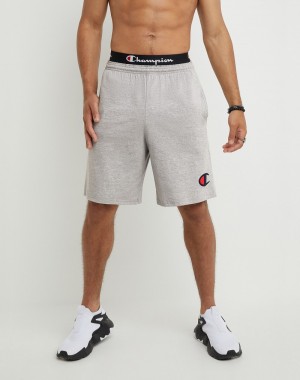 Men's Champio Lightweight Lounge Shorts Grey | P1EV72