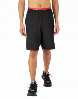 Men's Champio MVP Athletic Shorts Black | M2LJ51