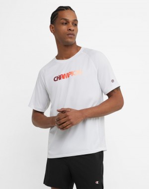 Men's Champio MVP Graphic Mesh T Shirts White | M7KE94