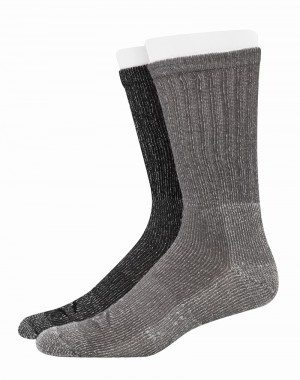 Men's Champio Outdoor Midweight Crew With Wool Socks Grey | J4PR45