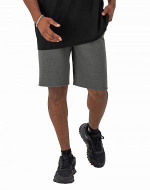 Men's Champio Powerblend (Big & Tall) Shorts Grey | O9XR92