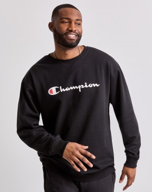 Men's Champio Powerblend Crewneck Sweatshirts Red | K8VE35