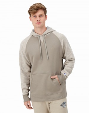 Men's Champio Powerblend Hoodie Grey | E3BC01