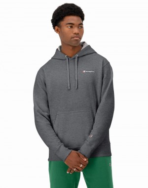 Men's Champio Powerblend Hoodie Grey | L0BI36