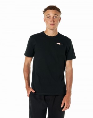 Men's Champio Premium Heavyweight T Shirts Black | L5CF07