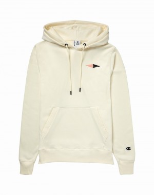 Men's Champio Premium Weave Hoodie White | O8TK88