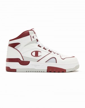 Men's Champio Retro Basketball Hi Sneakers White | P6GL40