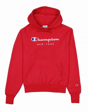 Men's Champio Reverse Weave Hoodie Red | H6RH48