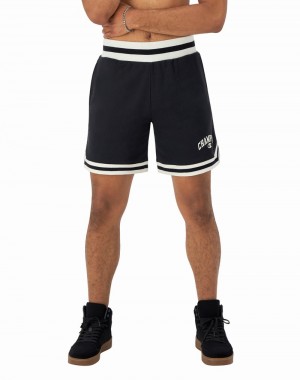 Men's Champio Reverse Weave Knit Shorts Black | D0TN05