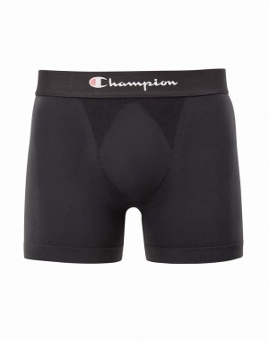 Men's Champio Seamless Briefs Black | G8WM54