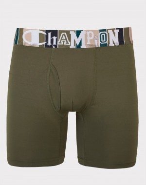 Men's Champio Specialty Briefs Olive | Q1RY60