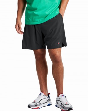 Men's Champio Sport With Liner Shorts Black | Q1QK24