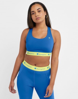 Women's Champio Absolute Sports Bra Blue | M2DR74