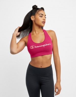 Women's Champio Authentic Sports Bra Red | O2YU01