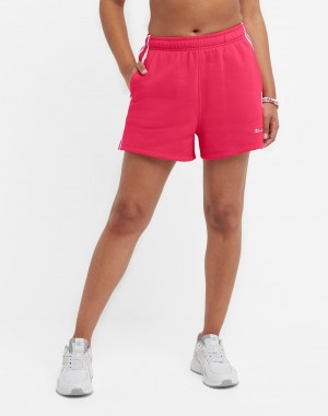 Women's Champio Classic Fleece Shorts Red | N5YA62