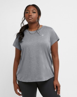 Women's Champio Classic Sports T Shirts Grey | J0EG76