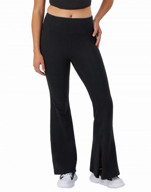 Women's Champio High-Waisted Flared Pants Black | S3EX30