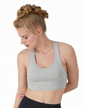 Women's Champio Infinity Racerback Sports Bra Grey | Z1OC63