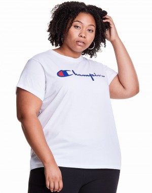 Women's Champio Lightweight T Shirts White | Q8OG33