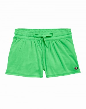 Women's Champio Mesh Shorts Green | H7JE21