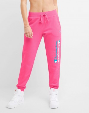 Women's Champio Powerblend Joggers Pink | B0JN11