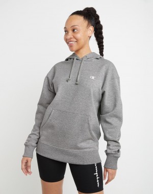 Women's Champio Powerblend Oversized Hoodie Grey | M1YI12