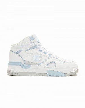 Women's Champio Retro Basketball Hi Sneakers White | Q7IZ00