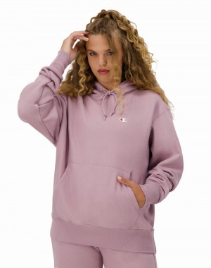 Women's Champio Reverse Weave Oversized Hoodie Purple | P3NA21